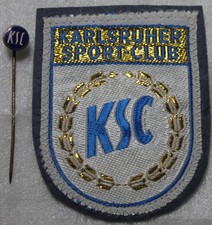 Fußball DFB Anstecknadel + Aufnäher KARLSRUHE 2. BL * KSC Karlsruher Sportclub