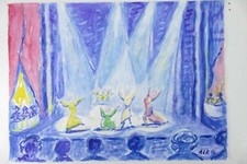 Wilhelm Klußmann Aquarell 1996 sig. Opernszene 48x65cm N-1411