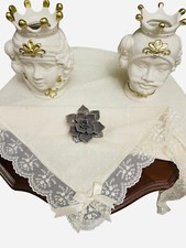 Tischdecke cremefarben mit