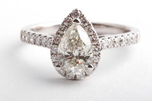 Tropfen diamant ring - tropfen,