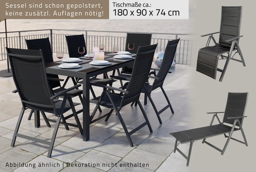 Alu gartenset gartensitzgruppe - alu,