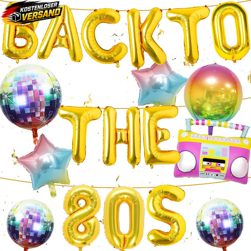 80er party deko set - set, 19
