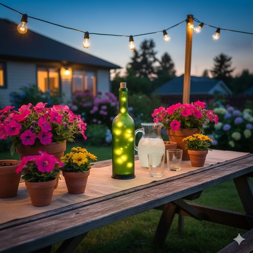 Led weinflasche glasflasche - led,