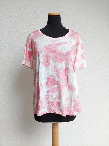 Rosa weiß blumen shirt - weiß,