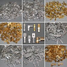 Flachstecker Flachsteckhülsen Kabelschuh unisoliert blank gewinkelt 2,8 4,8 6,3