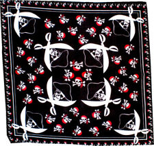 Nickituch - Halstuch - Bandana - Tuch - Schal -55x55cm - Baumwolle - Piraten