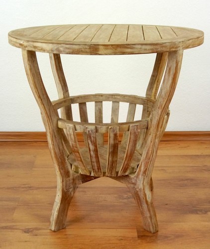 Teakholztisch,rund,Beistelltis