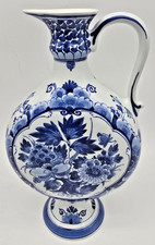 Porzellan Fles Flaschen-Krug Delfter Blau Holland Delft Pilgrim Bottle 30cm