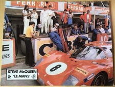 LE MANS Steve McQueen Porsche Karton-EA-Aushangfoto CCF/Fox #17 Ferrari