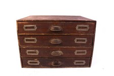 ERSA 50 m Rolle Nähgarn Verkaufsschrank 4 Schubladen mit 24 Fächern Holz 30er