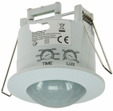 Decken Einbau Bewegungsmelder UP 360° IR max. 6m 10 bis 1200W Led geeignet weiß