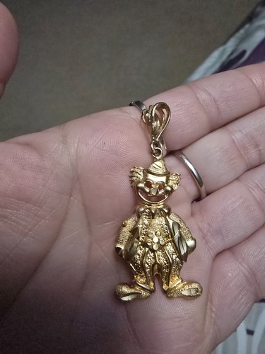 Neu 10k gold clown anhänger - clown,