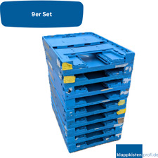 9x Sichtlagerkasten Klappbox | 60 x 40 x 30 cm klappbar stabil Klappkiste