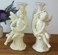 Keramik Kerzenleuchter Engel
