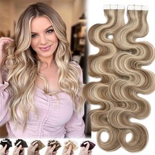 Gewellt 40 Stück Tape In Remy