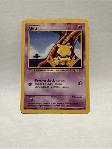 Pokémon karte abra - karte, 43/102