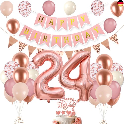 Geburtstag deko roségold - 24.,