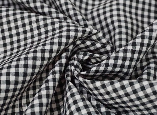 Polycotton gingham stoff - 1/8",