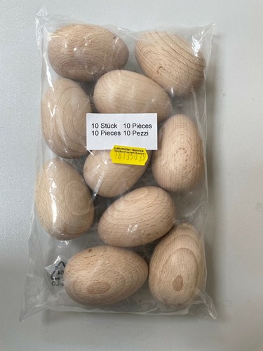 Holz eier 10 stück - 60/40,