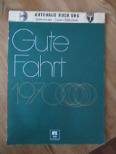 1970 Kalender Opel GT Kadett B Caravan Rekord C Kombi Commodore A Coupe Blitz