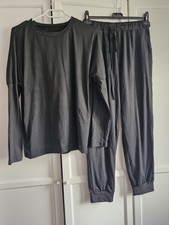 SCHWARZER FREIZEIT ANZUG PULLOVER UND JOGGINGHOSE GR.L ZWEITEILER JOGGINGANZUG 