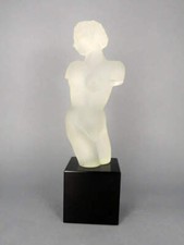 Glas Figur Frauentorso Eleonore von Rommel für Curt Schlevogt