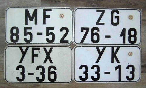 Nummernschild der - 4, x