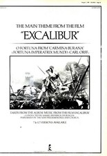 NPBK28 BILD/ANZEIGE 15X22 THEMENMELODIE ALBUM AUS DEM FILM EXCALIBUR