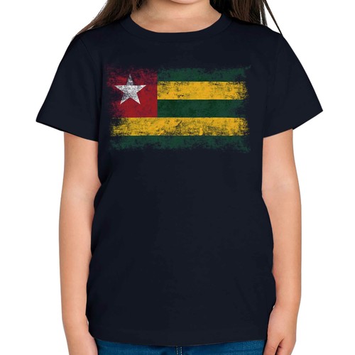Togo distressed flag - distressed, kinder