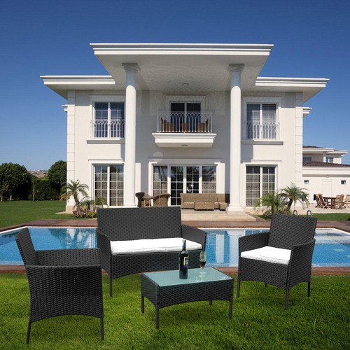 Sitzgruppe couch polyrattan - sitzgruppe,