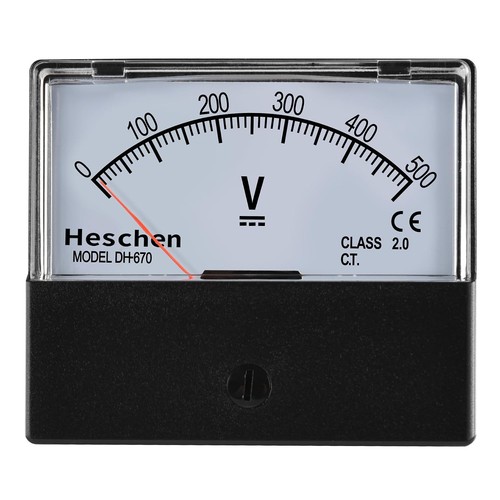 Heschen voltmeter rechteckig - voltmeter,,