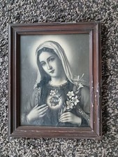 Marienbild hinter Glas uralt