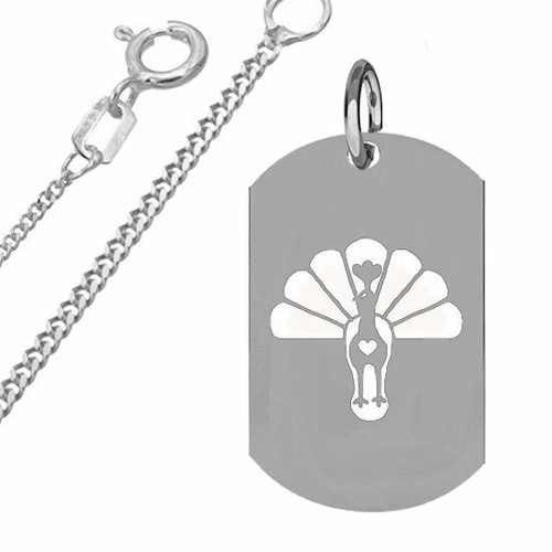 Dog tag anhänger - dog, pfau