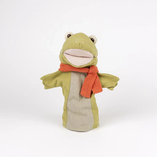 Handpuppe frosch grün - handpuppe, roter