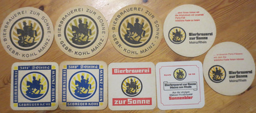 Alter bierdeckel brauerei zur - brauerei,