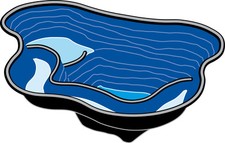 Ubbink Fertigteich Calmus SI Teichschale komplett Schwarz 145 Liter