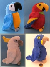 1 Plüschtier Papagei 15cm