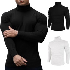 Herren Langarmshirt Rollkragen