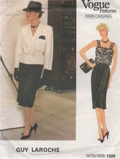 Vogue Schnittmuster 1529 Jacke Oberteil Shirt von Guy Laroche Steppnähte Gr. 10