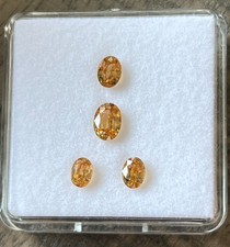 natürlicher Zirkon Set facettiert, Göltzsch, Vogtland, Sachsen, sehr selten