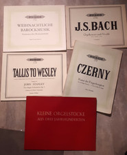 Antik 5 Stück A4 Noten Buch Heft J.S. Bach Klavierwerke czerny tallis wesley