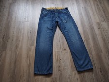 LEE 101 B THE RIDER JEANS W36 L32 SUPENDER BUTTONS CINCH DISTRESSED- WASCHUNG L1