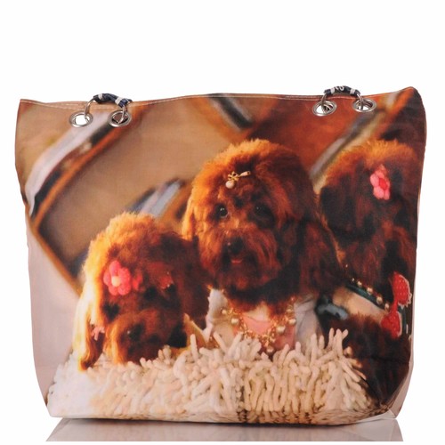 Strandtasche hunde motiv beach - strandtasche,