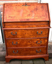 Wunderschöne Hochwertige Massiv Wurzelholz 3 Schubladen Intarsien Sekretär 92 cm