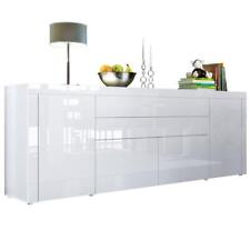 Sideboard Kommode Anrichte Highboard La Paz V2 in Weiß - Hochglanz & Naturtöne