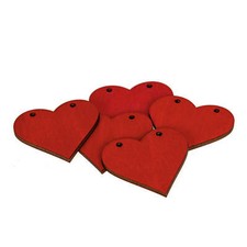 Rotes Holzherz - beidseitig
