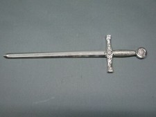 Luxus Brieföffner Mittelalter  25 cm Metall silbern Griff  Excalibur