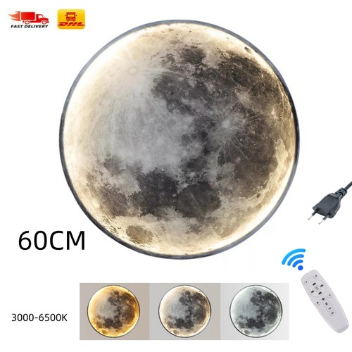 60cm led mond wandleuchte - mond, 3d