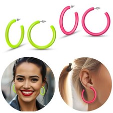 Kunststoff Creolen Ohrstecker