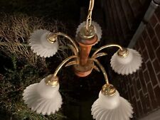20er Jugendstil style  Hängeleuchte Deckenlampe  mid century  Milchglas Vintage